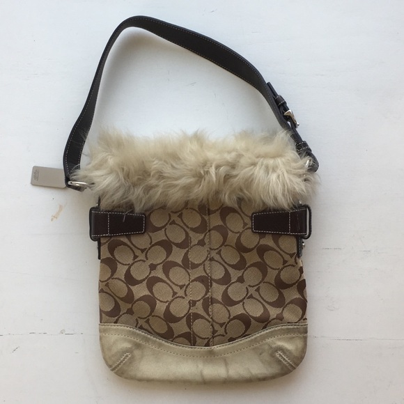 Coach Fur trim Bag - Picture 4 of 7